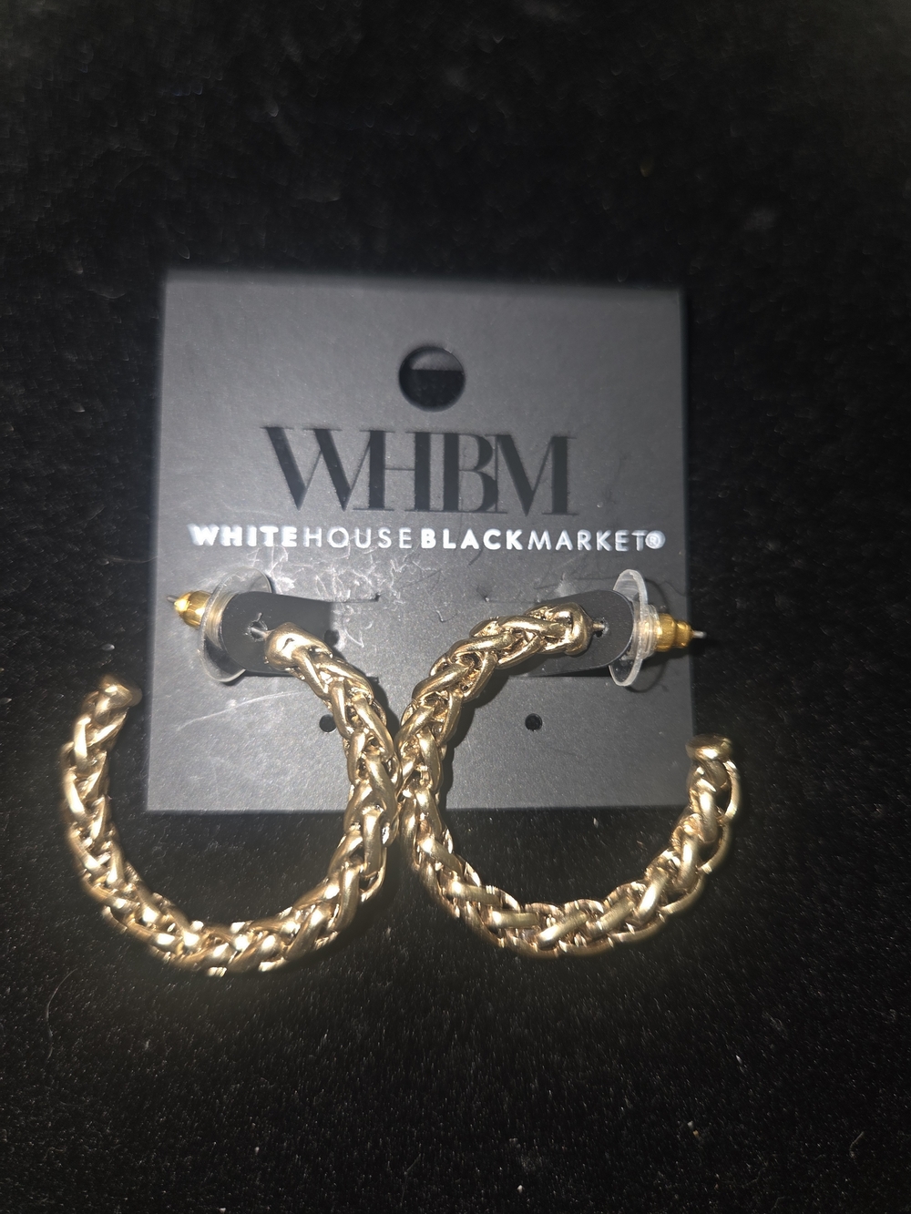WHBM Gold Braided Hoop Earrings - Women Jewelry